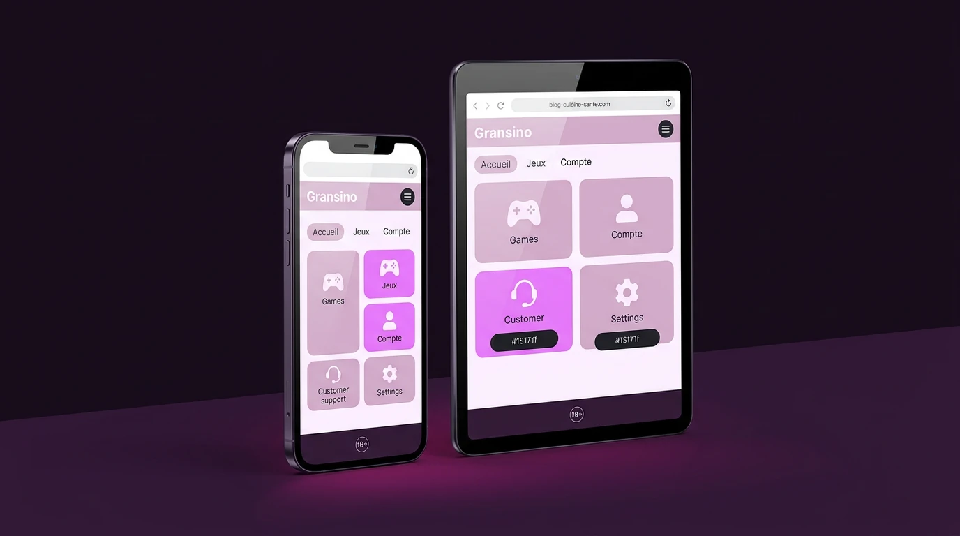 Présentation de la version mobile Gransino