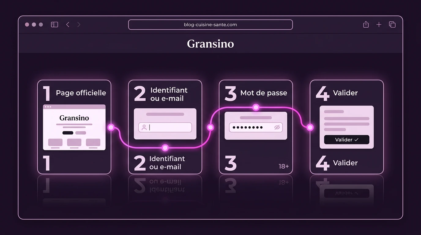 Étapes pour se connecter à Gransino casino login